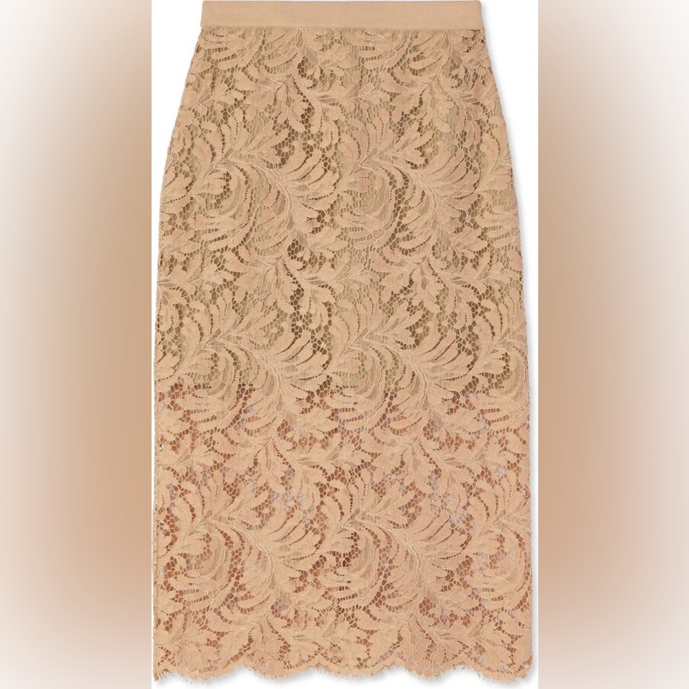 St. John  Fern Leaf Lace midi skirt size 12 euc